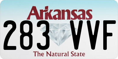 AR license plate 283VVF