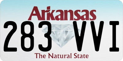 AR license plate 283VVI