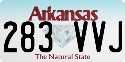 AR license plate 283VVJ