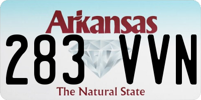 AR license plate 283VVN