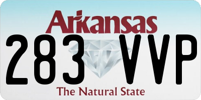 AR license plate 283VVP