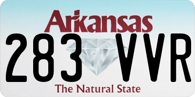 AR license plate 283VVR
