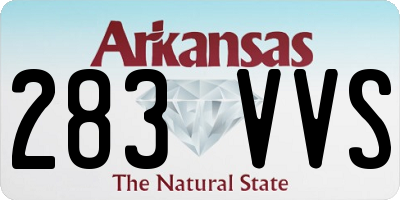 AR license plate 283VVS