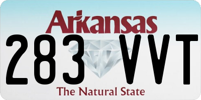 AR license plate 283VVT
