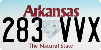 AR license plate 283VVX