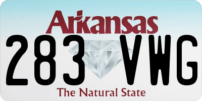 AR license plate 283VWG