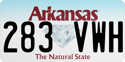 AR license plate 283VWH