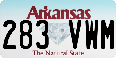 AR license plate 283VWM