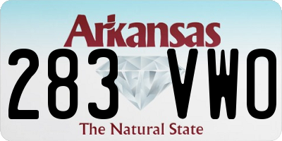 AR license plate 283VWO