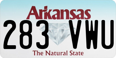 AR license plate 283VWU