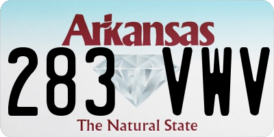 AR license plate 283VWV