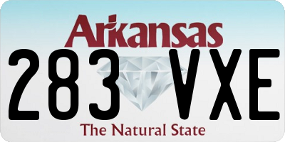 AR license plate 283VXE