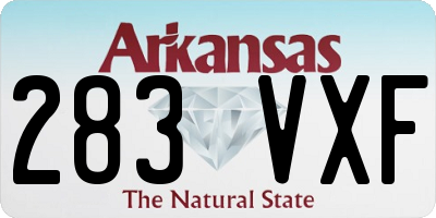 AR license plate 283VXF