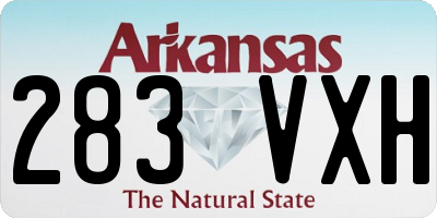 AR license plate 283VXH