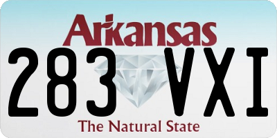 AR license plate 283VXI