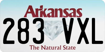 AR license plate 283VXL
