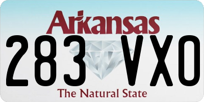 AR license plate 283VXO