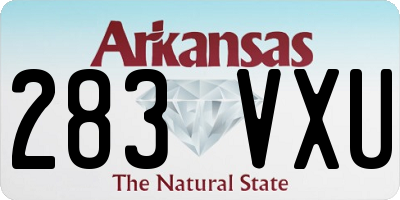 AR license plate 283VXU