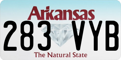 AR license plate 283VYB