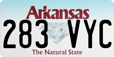AR license plate 283VYC