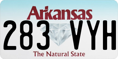 AR license plate 283VYH
