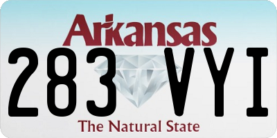 AR license plate 283VYI