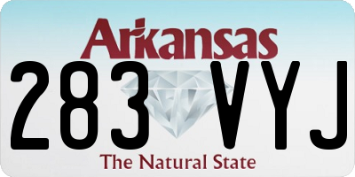 AR license plate 283VYJ