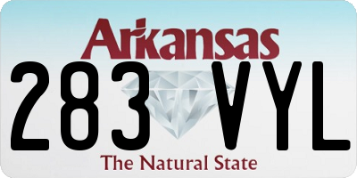 AR license plate 283VYL