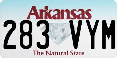 AR license plate 283VYM