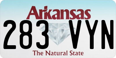 AR license plate 283VYN