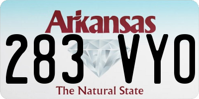 AR license plate 283VYO