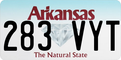 AR license plate 283VYT