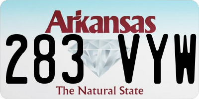 AR license plate 283VYW