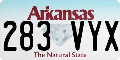 AR license plate 283VYX