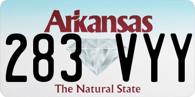 AR license plate 283VYY
