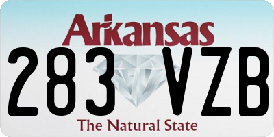 AR license plate 283VZB