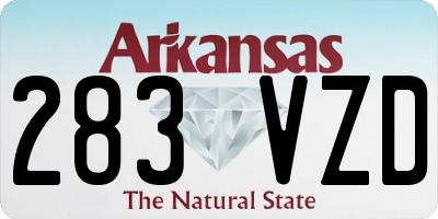 AR license plate 283VZD