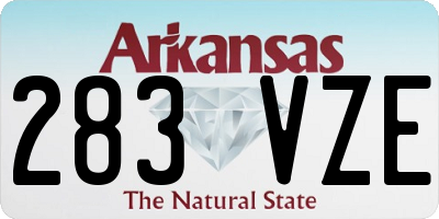 AR license plate 283VZE