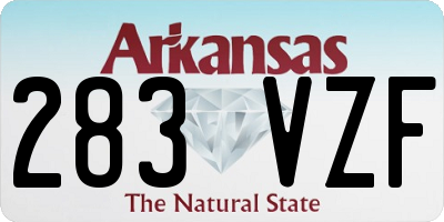 AR license plate 283VZF