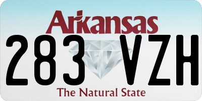 AR license plate 283VZH