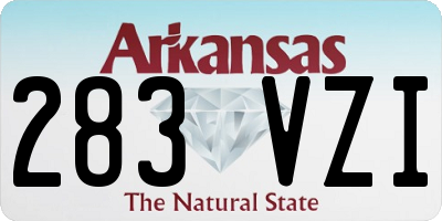 AR license plate 283VZI
