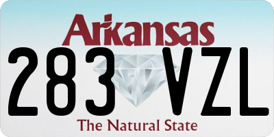 AR license plate 283VZL