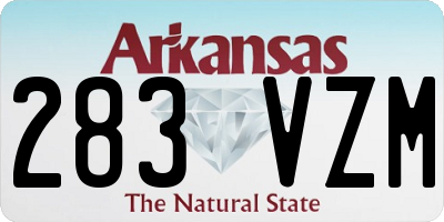 AR license plate 283VZM