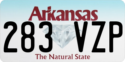 AR license plate 283VZP