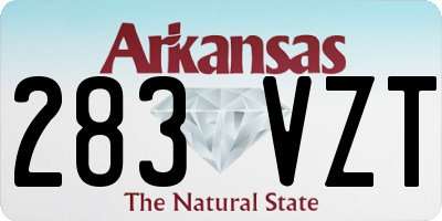 AR license plate 283VZT
