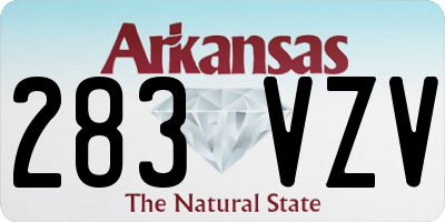 AR license plate 283VZV
