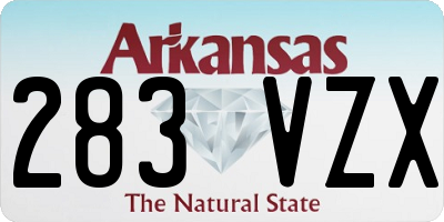 AR license plate 283VZX