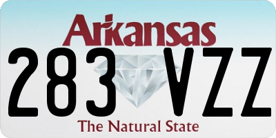 AR license plate 283VZZ