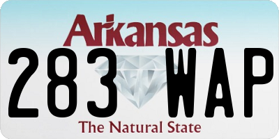 AR license plate 283WAP