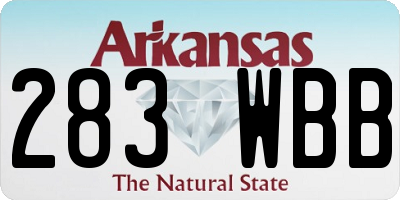 AR license plate 283WBB